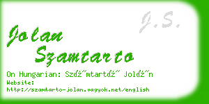 jolan szamtarto business card